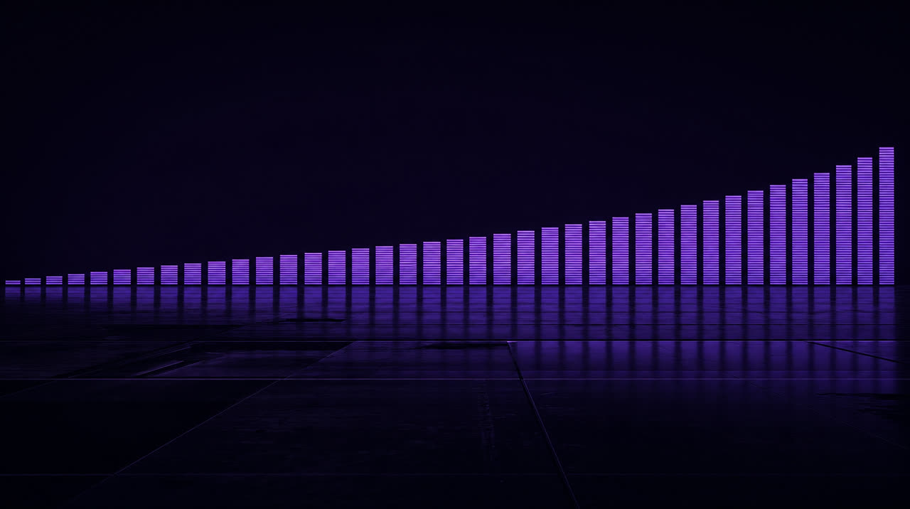 Abstract violet watchtime meter